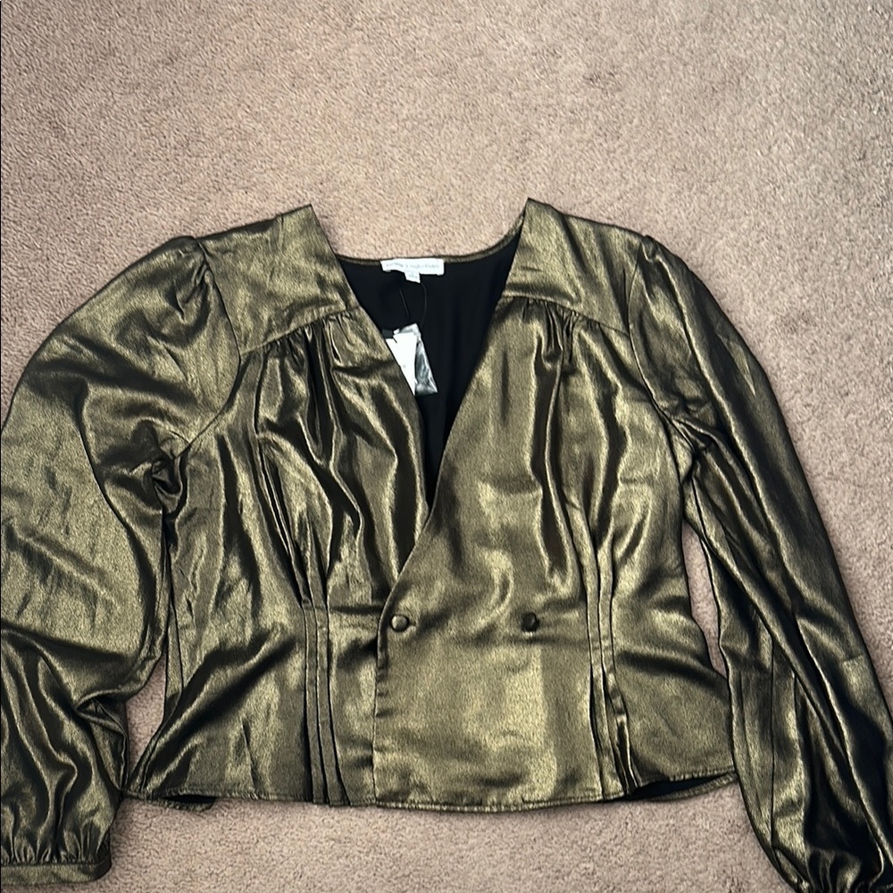 NWT Express x negin mirsalehi Gold Women's Top